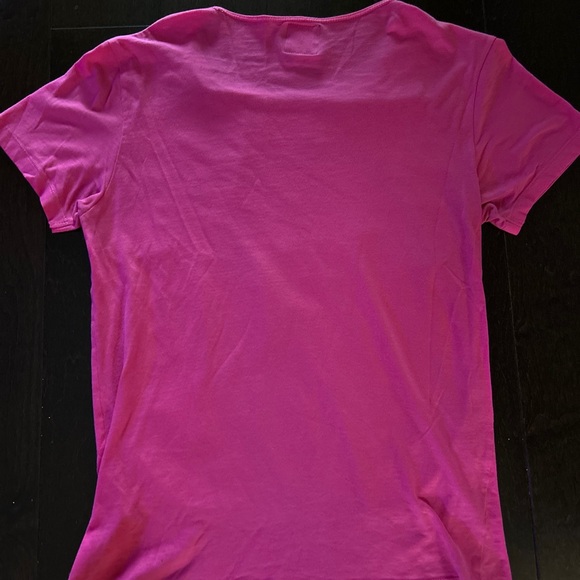 Zara Men Endless Folded Wrinkle Graphic T Shirt Pink Size Small - Picture 5 of 5